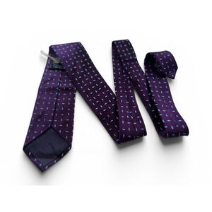 NWT Charvet Place Vendome Silk Jacquard Purple Tie Made In France 3.5” Luxury